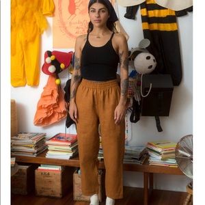 Beaton Linen Court pants in rust